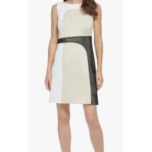 DKNY Paneled Color Block Sheath Dress - Size 14 -‎ NWT